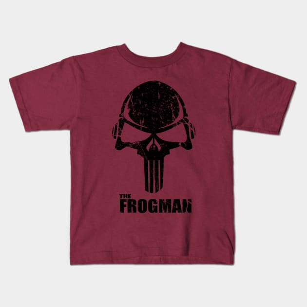 The Frogman (distressed) Kids T-Shirt by TCP